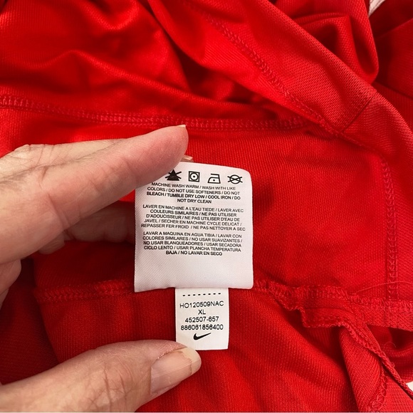 Nike Golf Tour Performance Dri-Fit Men’s Red 
 Short Sleeve Polo Shirt Size XL - Picture 10 of 10